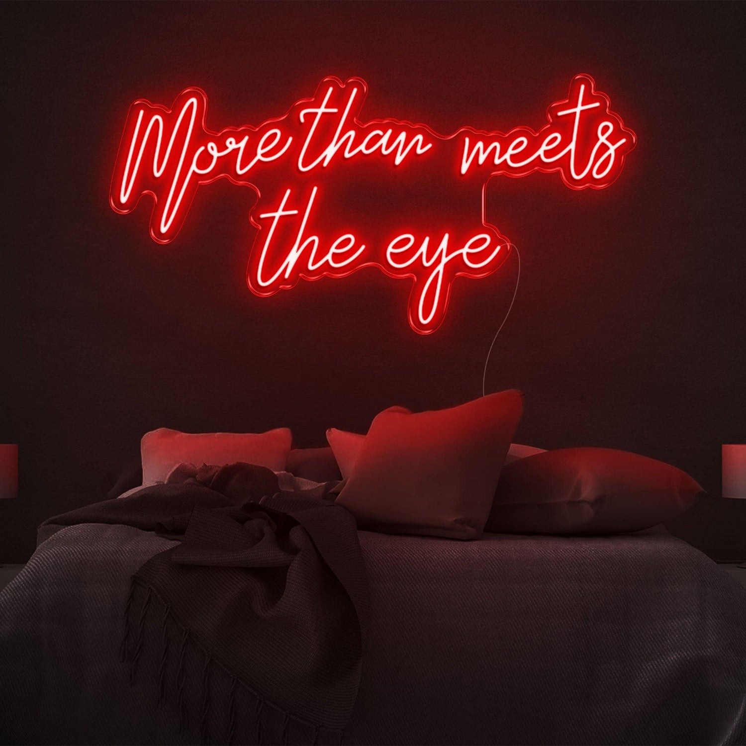 More Than Meets The Eye White Glow Led Neon Sign For Bedroom Wall Decor | Shineneon