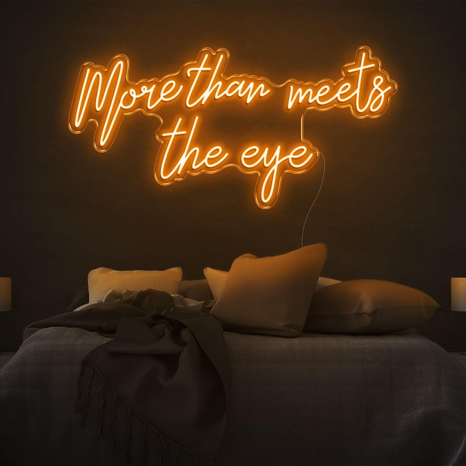 More Than Meets The Eye White Glow Led Neon Sign For Bedroom Wall Decor | Shineneon