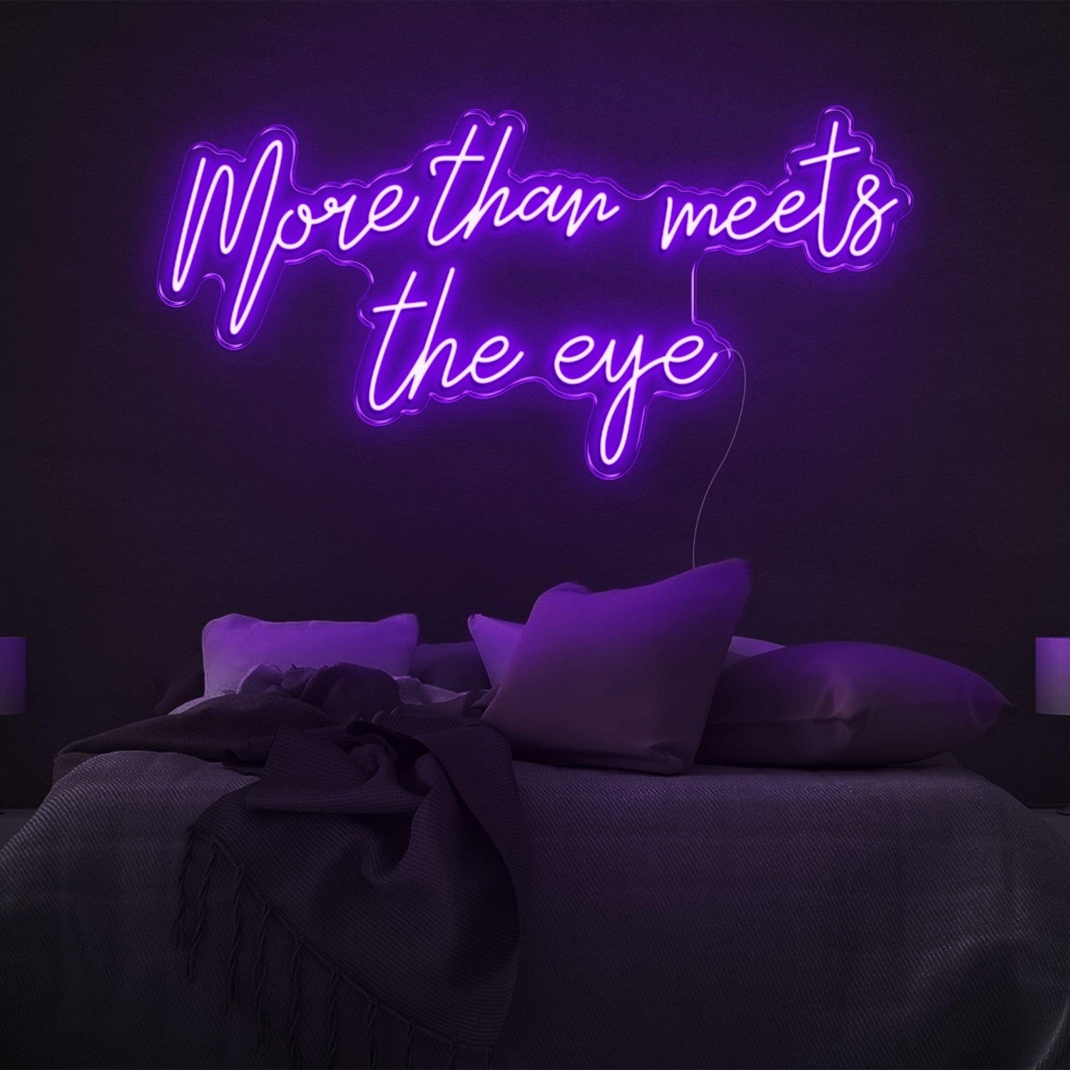 More Than Meets The Eye White Glow Led Neon Sign For Bedroom Wall Decor | Shineneon