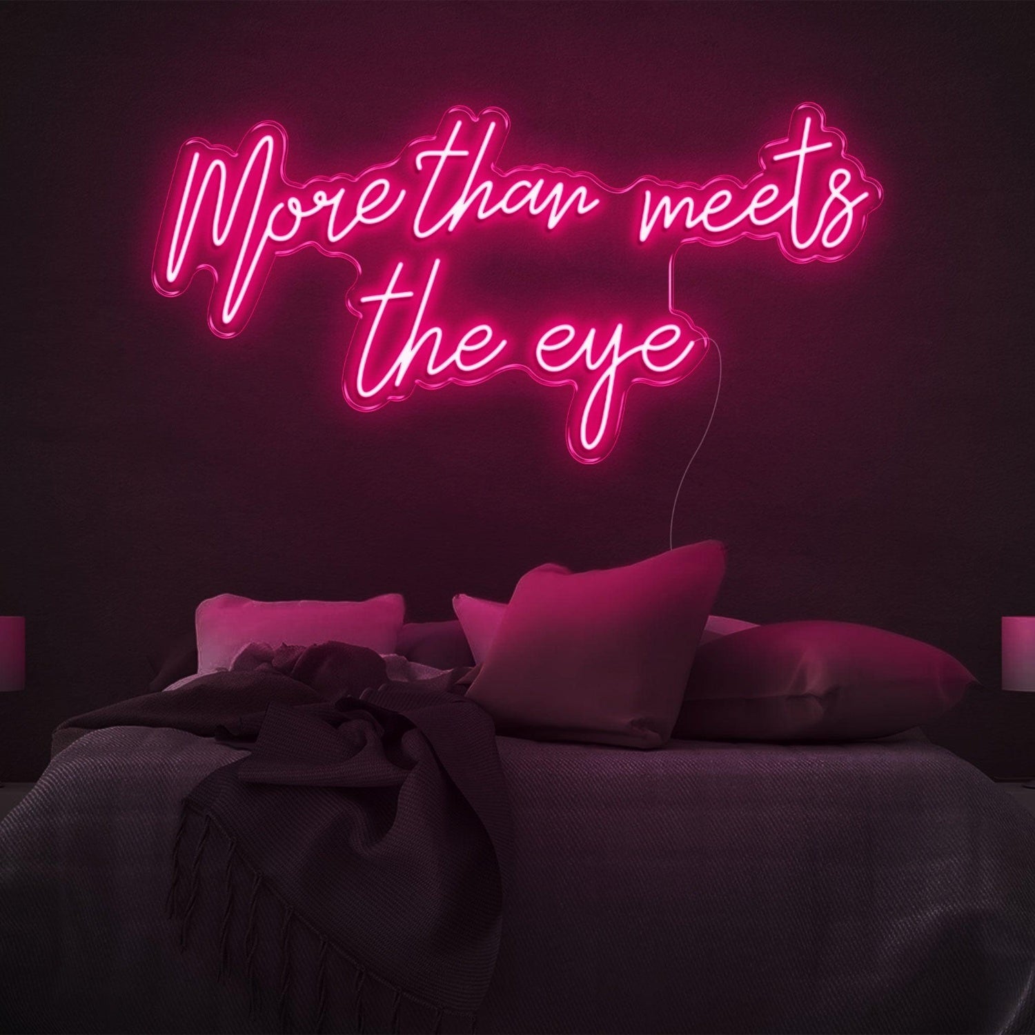 More Than Meets The Eye White Glow Led Neon Sign For Bedroom Wall Decor | Shineneon