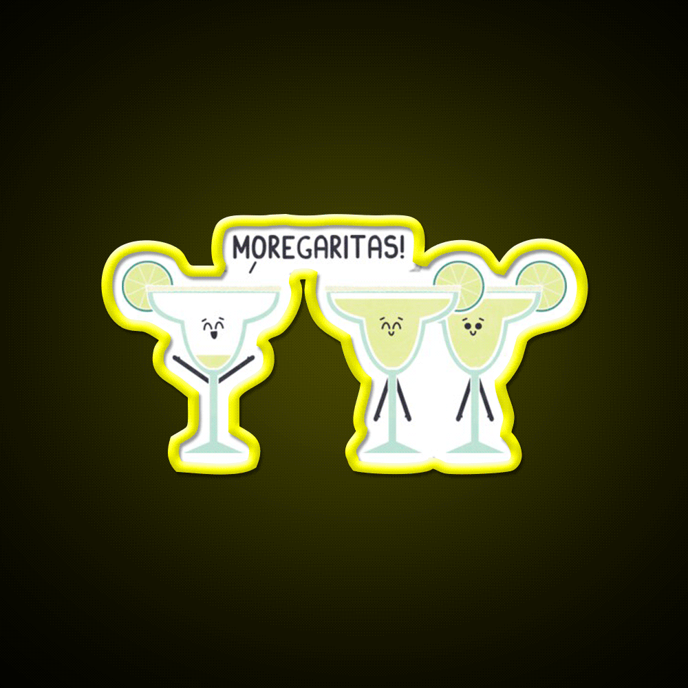 Moregaritas Man Cave Bar Led Neon Sign Rgb Color