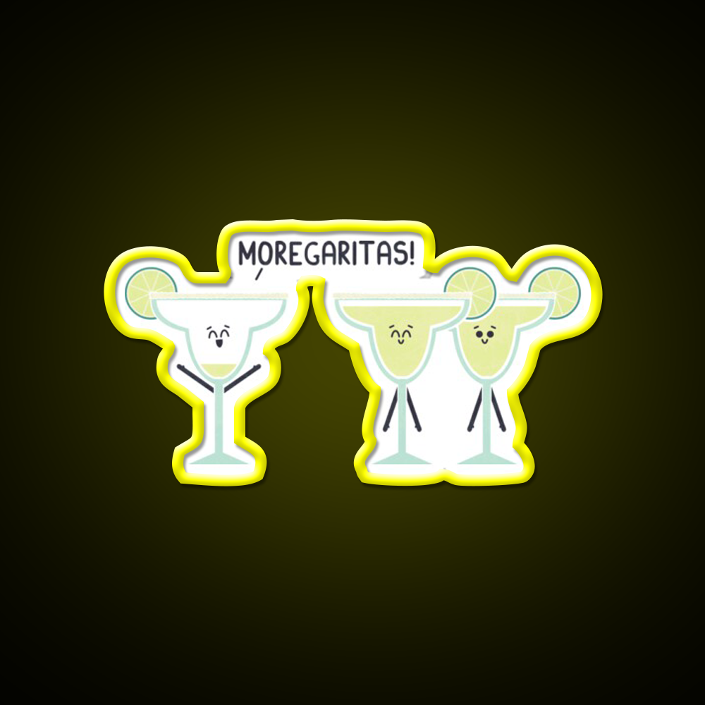 Moregaritas Man Cave Bar Led Neon Sign Rgb Color