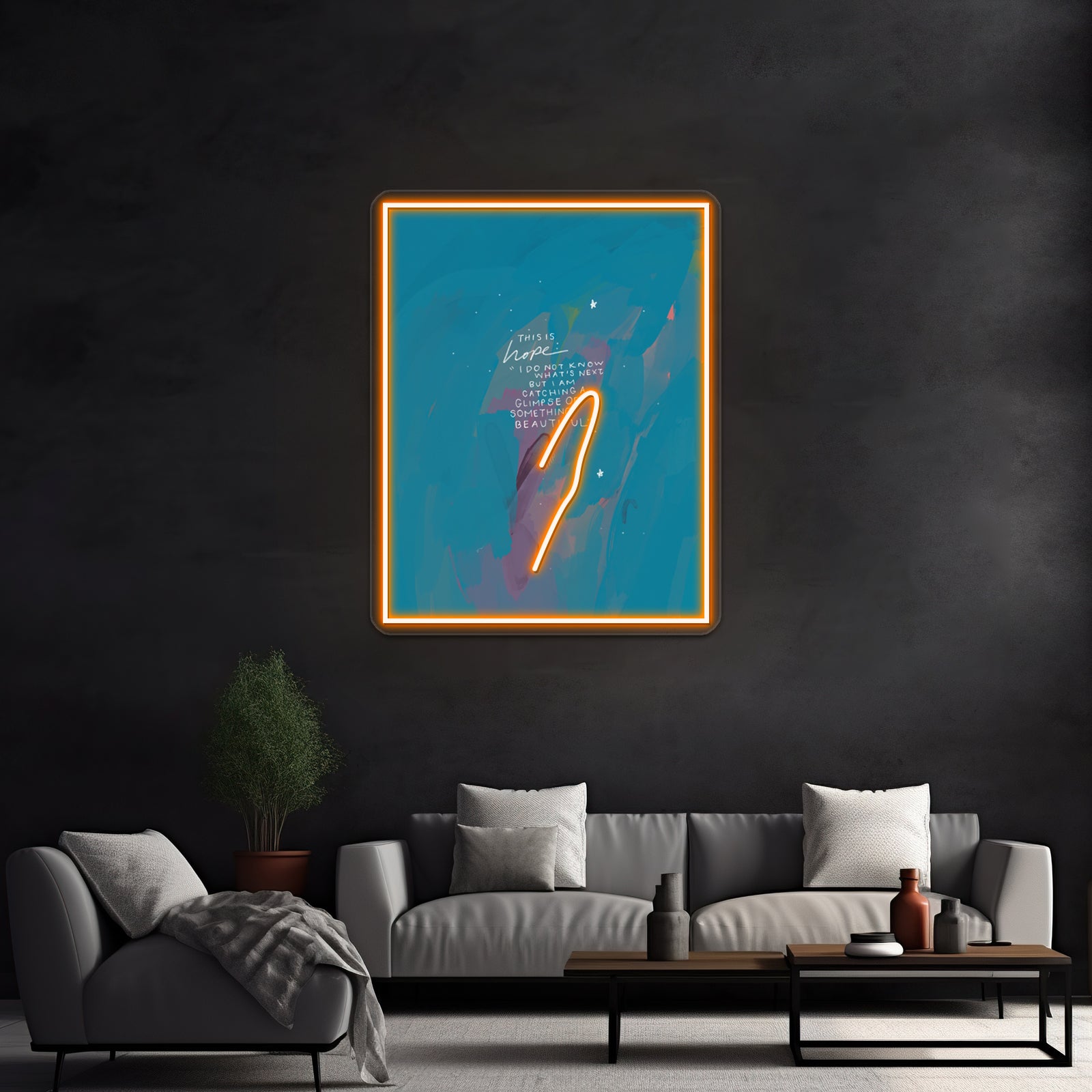 Morgan Harper Nichols Hope Home Art Wall Artwork Neon Signs | Shineneon