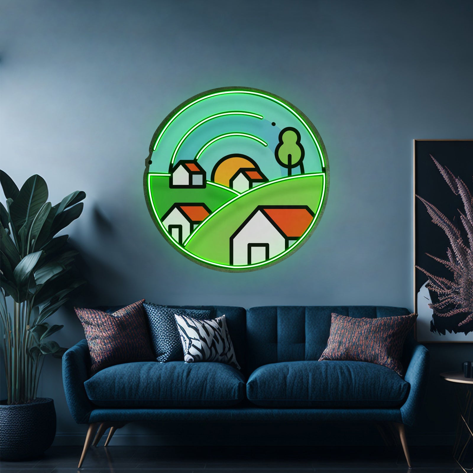 Morning On Grassy Village Led Neon Sign Light Custom Led Signs | Shineneon