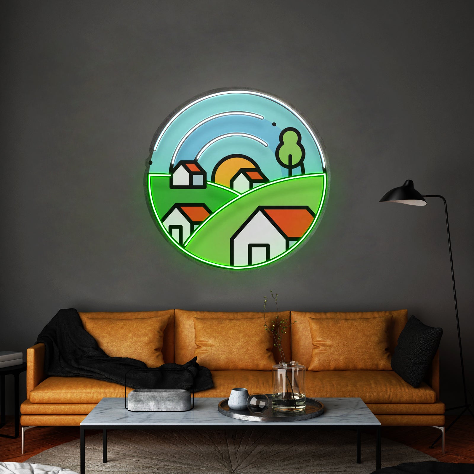 Morning On Grassy Village Led Neon Sign Light Custom Led Signs | Shineneon