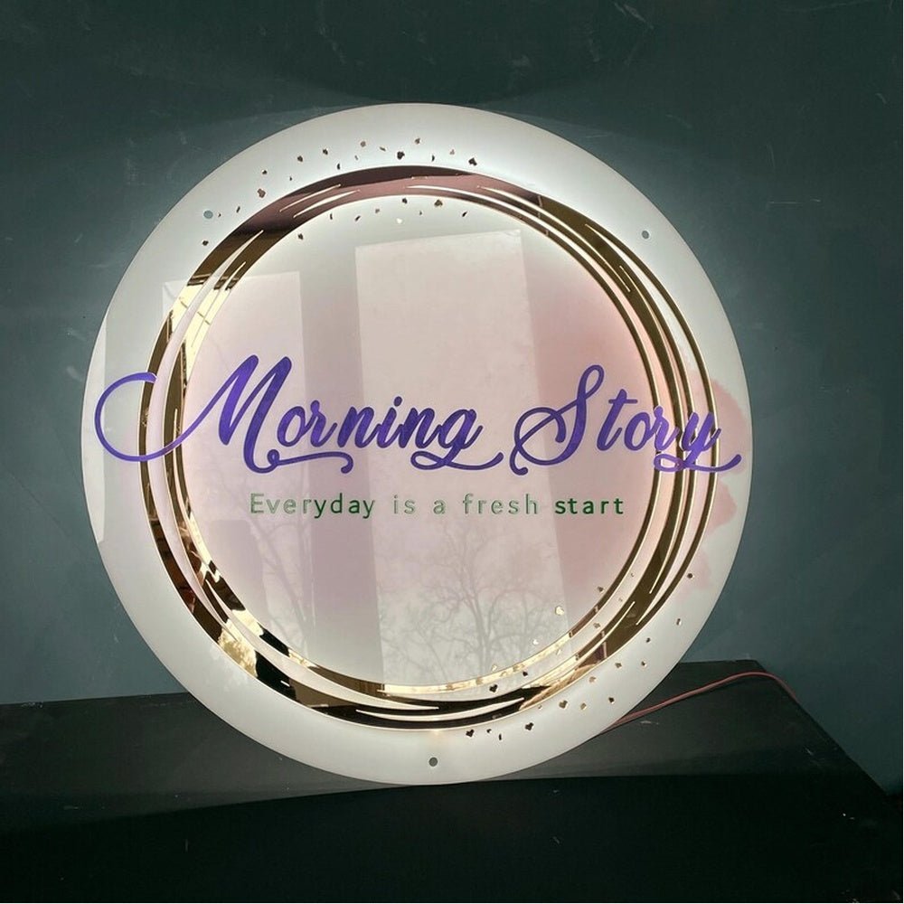 Morning Story Acrylic Business Logo Sign - Shineneon