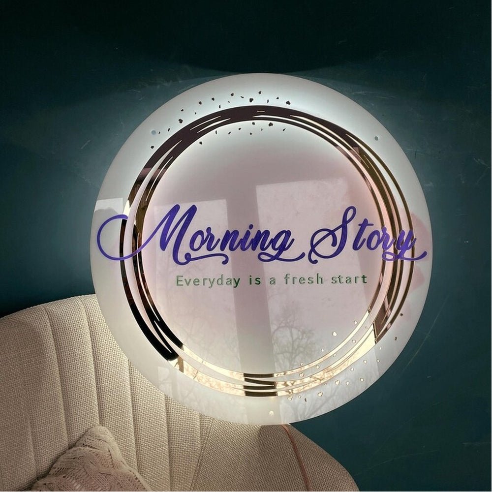 Morning Story Acrylic Business Logo Sign - Shineneon
