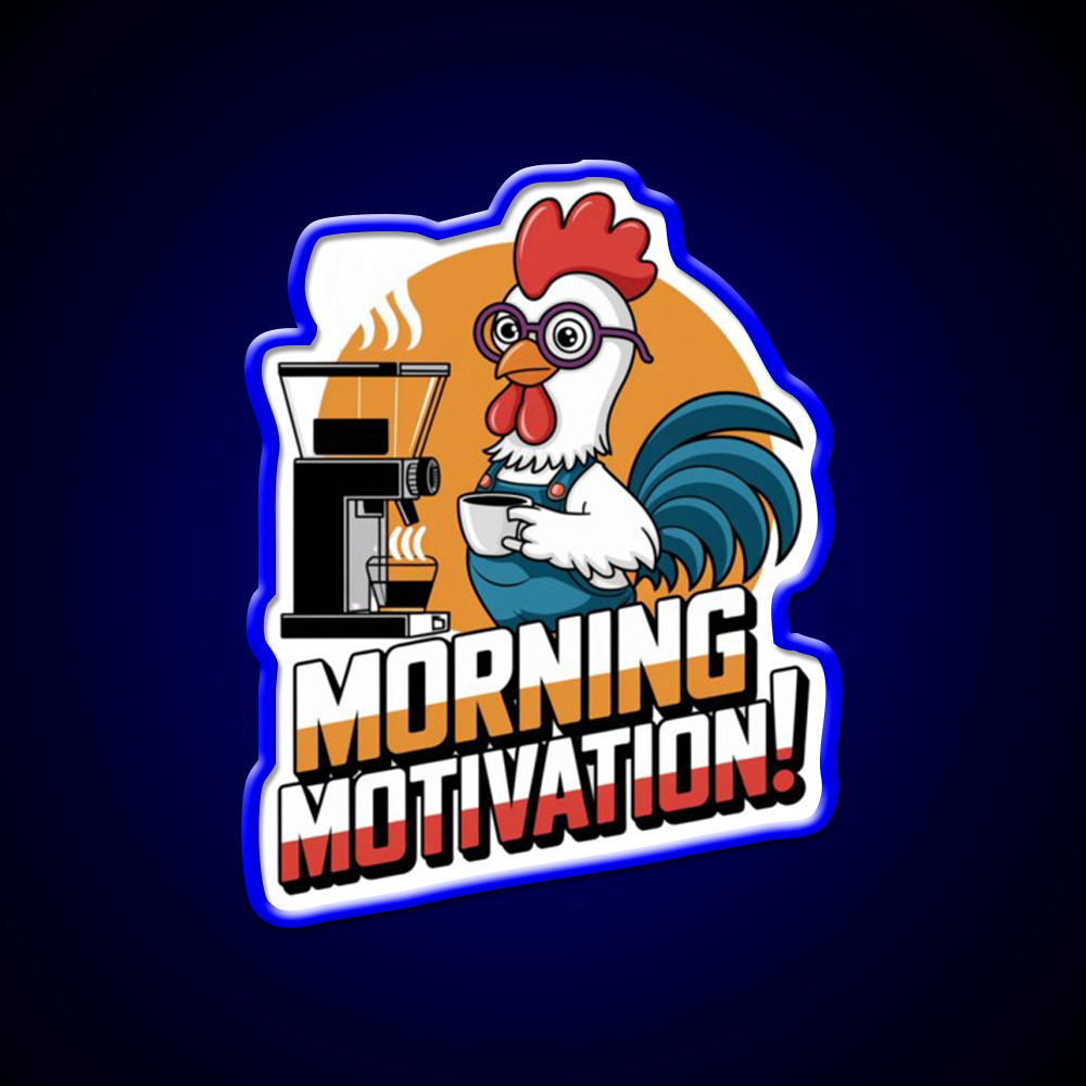 Morning Vibes Morning Cafe Led Neon Sign Espresso Bar Art Coffee Lover Rgb Color