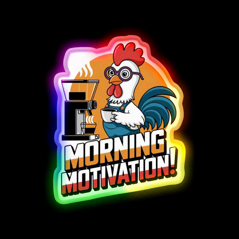 Morning Vibes Morning Cafe Led Neon Sign Espresso Bar Art Coffee Lover Rgb Color