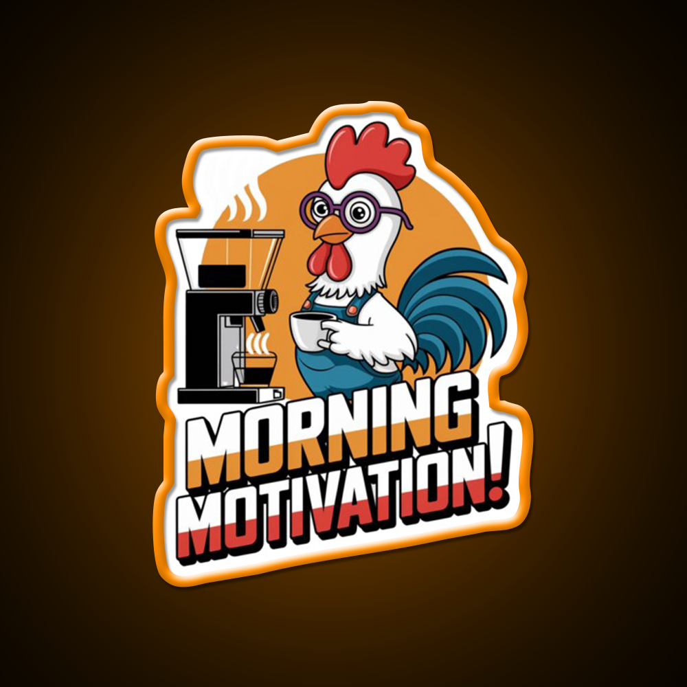 Morning Vibes Morning Cafe Led Neon Sign Espresso Bar Art Coffee Lover Rgb Color