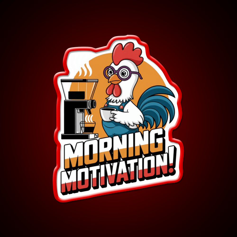 Morning Vibes Morning Cafe Led Neon Sign Espresso Bar Art Coffee Lover Rgb Color - Shineneon