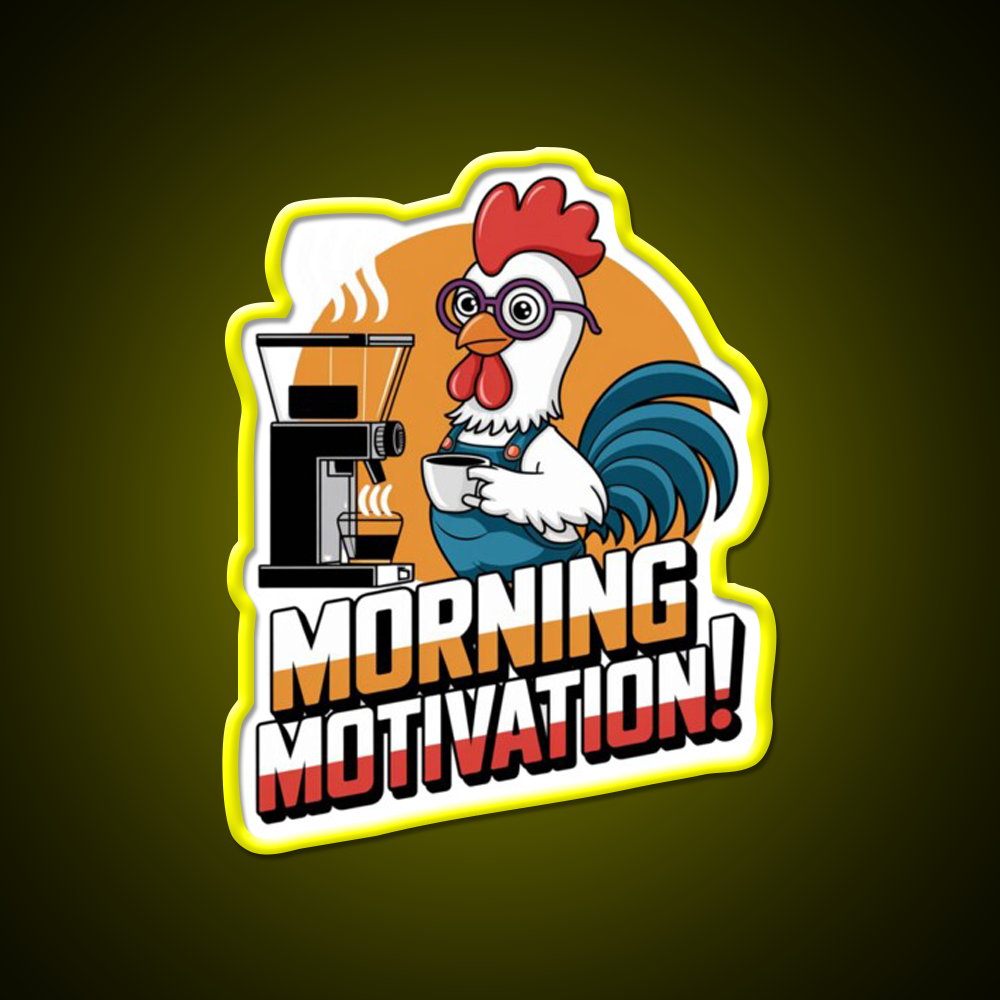 Morning Vibes Morning Cafe Led Neon Sign Espresso Bar Art Coffee Lover Rgb Color