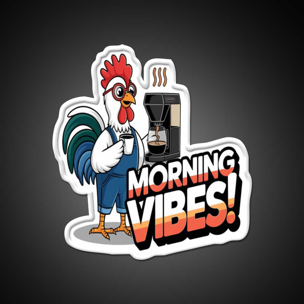 Morning Vibes Morning Cafe Led Neon Sign Espresso Bar Art Coffee Shop Rgb Color