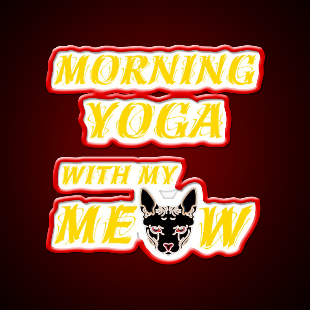 Morning Yoga With My Cat Yoga Led Neon Sign For Wellness Space Rgb Color