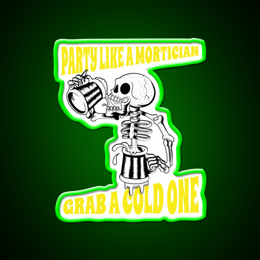 Morticians Mortuary Students And Beer Drinking Bar Decor Led Neon Sign Rgb Color - LED neon sign view 8