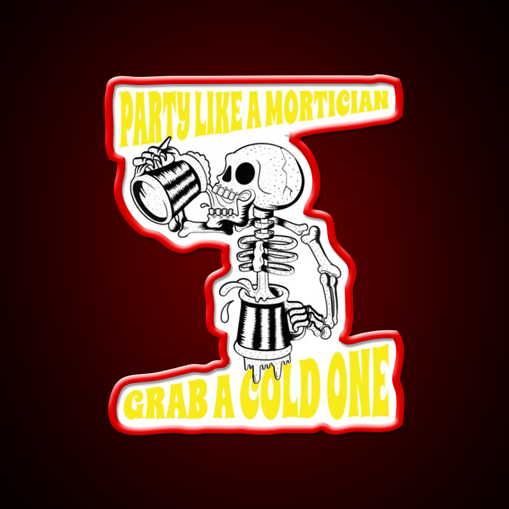 Morticians Mortuary Students And Beer Drinking Bar Decor Led Neon Sign Rgb Color - LED neon sign view 10