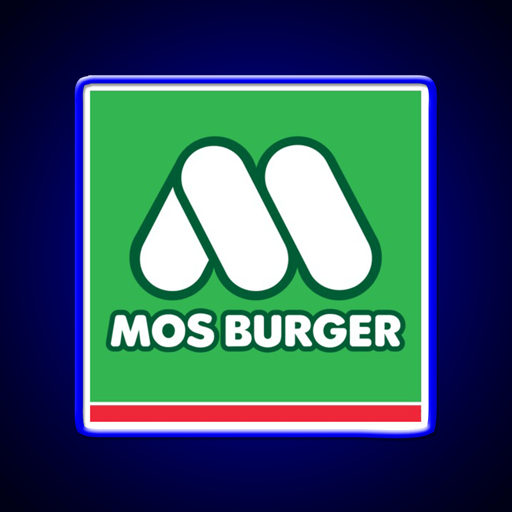 Mos Burger Logo Fast Food Led Neon Sign For Burger Place Rgb Color - Shineneon