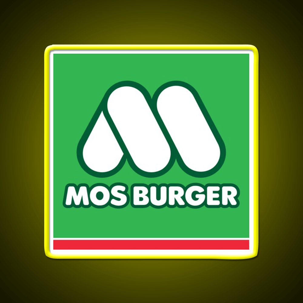 Mos Burger Logo Fast Food Led Neon Sign For Burger Place Rgb Color - Shineneon