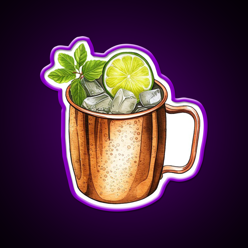 Moscow Mule Cocktail Sketch Doodle Cocktail Bar Decor Led Neon Sign Rgb Color - LED neon sign view 9
