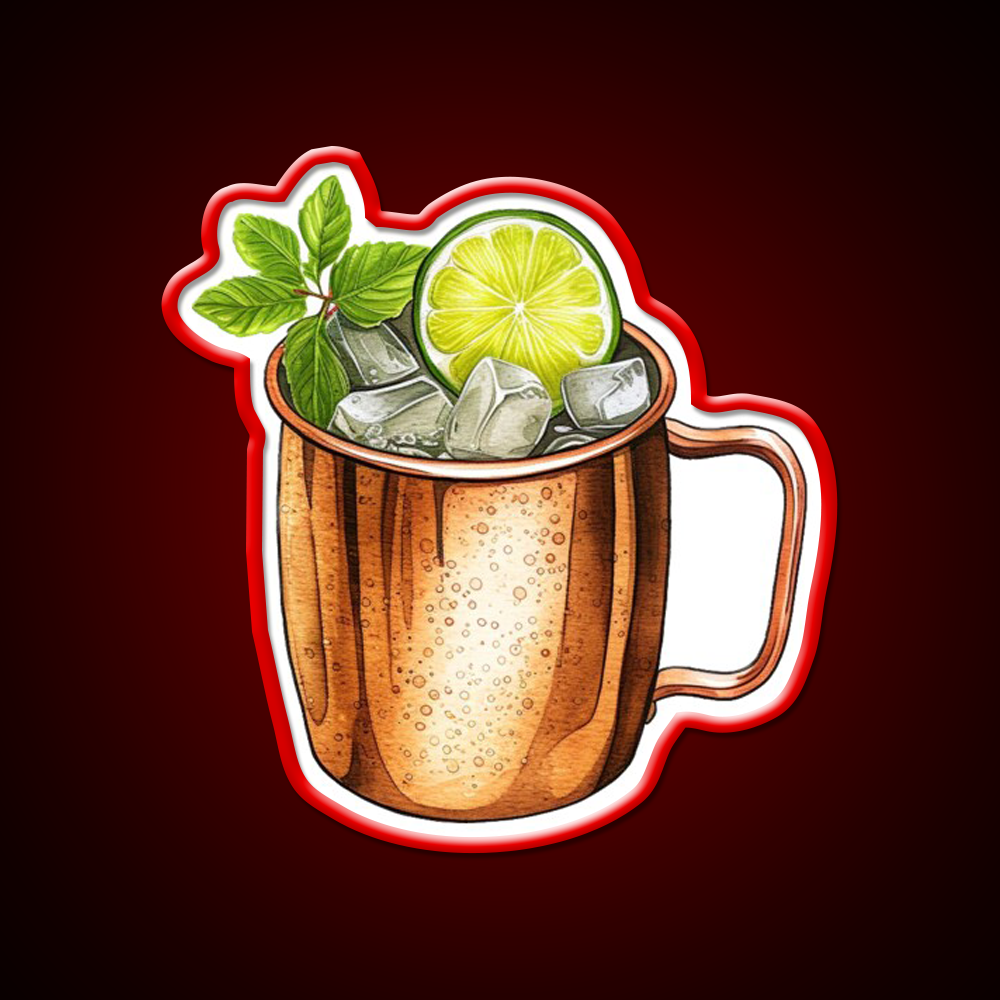 Moscow Mule Cocktail Sketch Doodle Cocktail Bar Decor Led Neon Sign Rgb Color - LED neon sign view 10