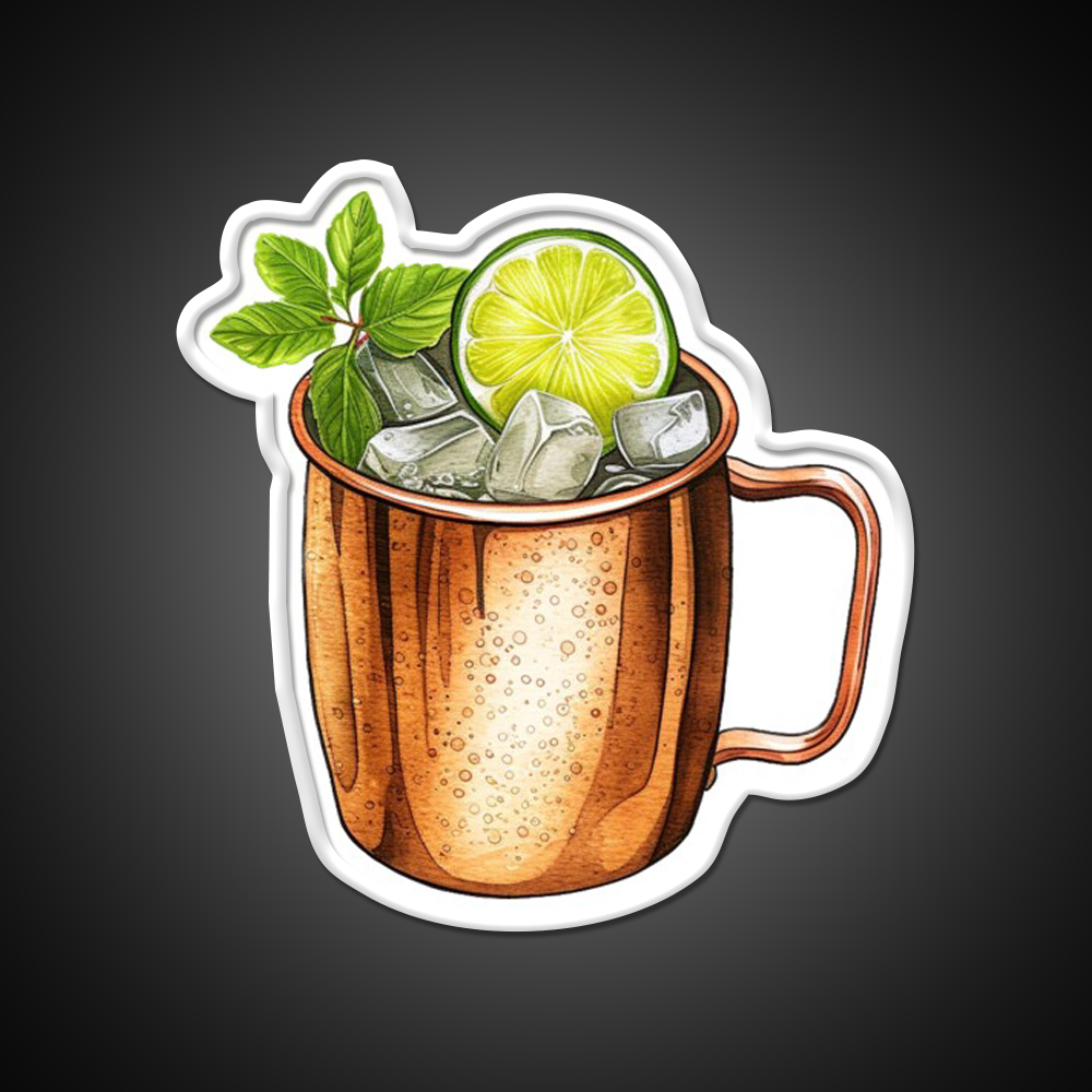 Moscow Mule Cocktail Sketch Doodle Cocktail Bar Decor Led Neon Sign Rgb Color - LED neon sign view 11