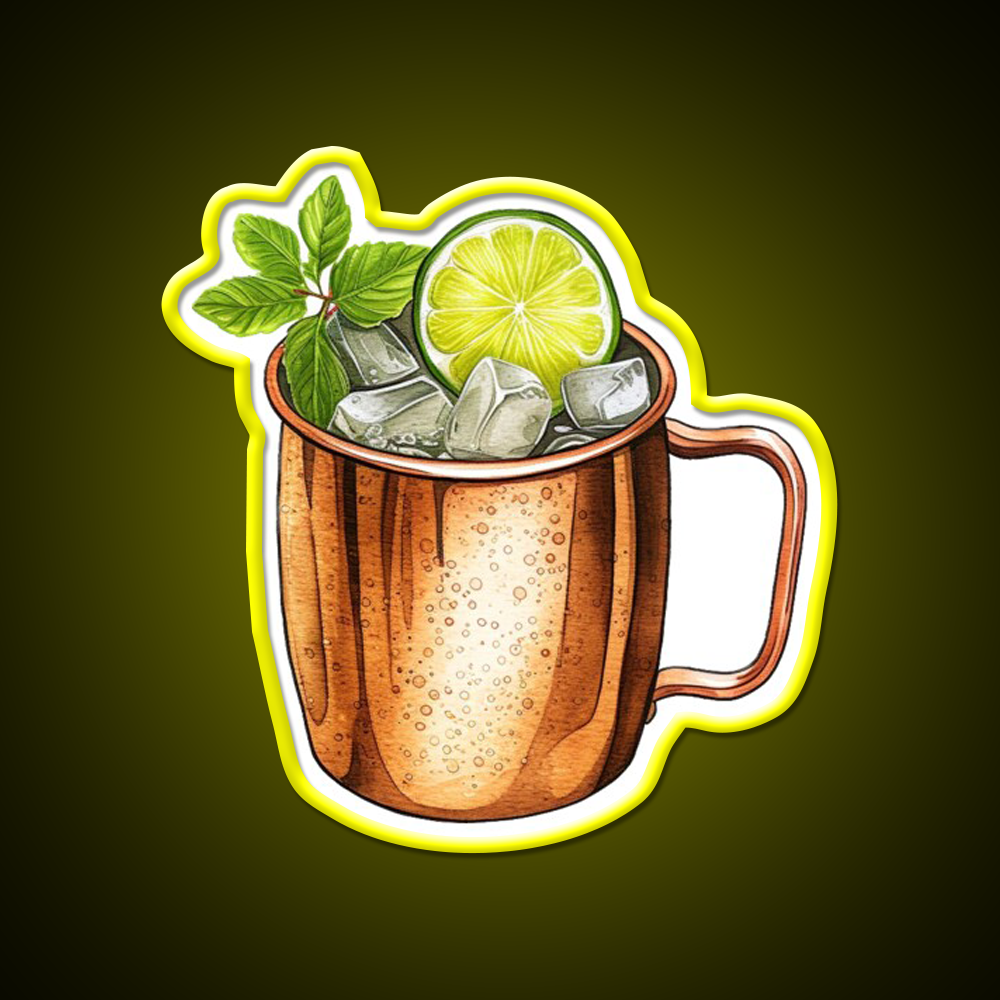 Moscow Mule Cocktail Sketch Doodle Cocktail Bar Decor Led Neon Sign Rgb Color - LED neon sign view 7