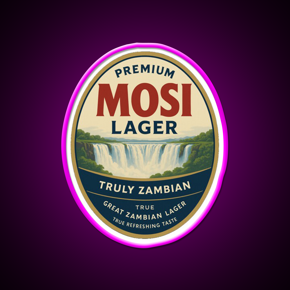 Mosi Lager Beer Truly Zambian Beer Bar Decor Led Neon Sign Rgb Color - Neon sign mounted on wall in room