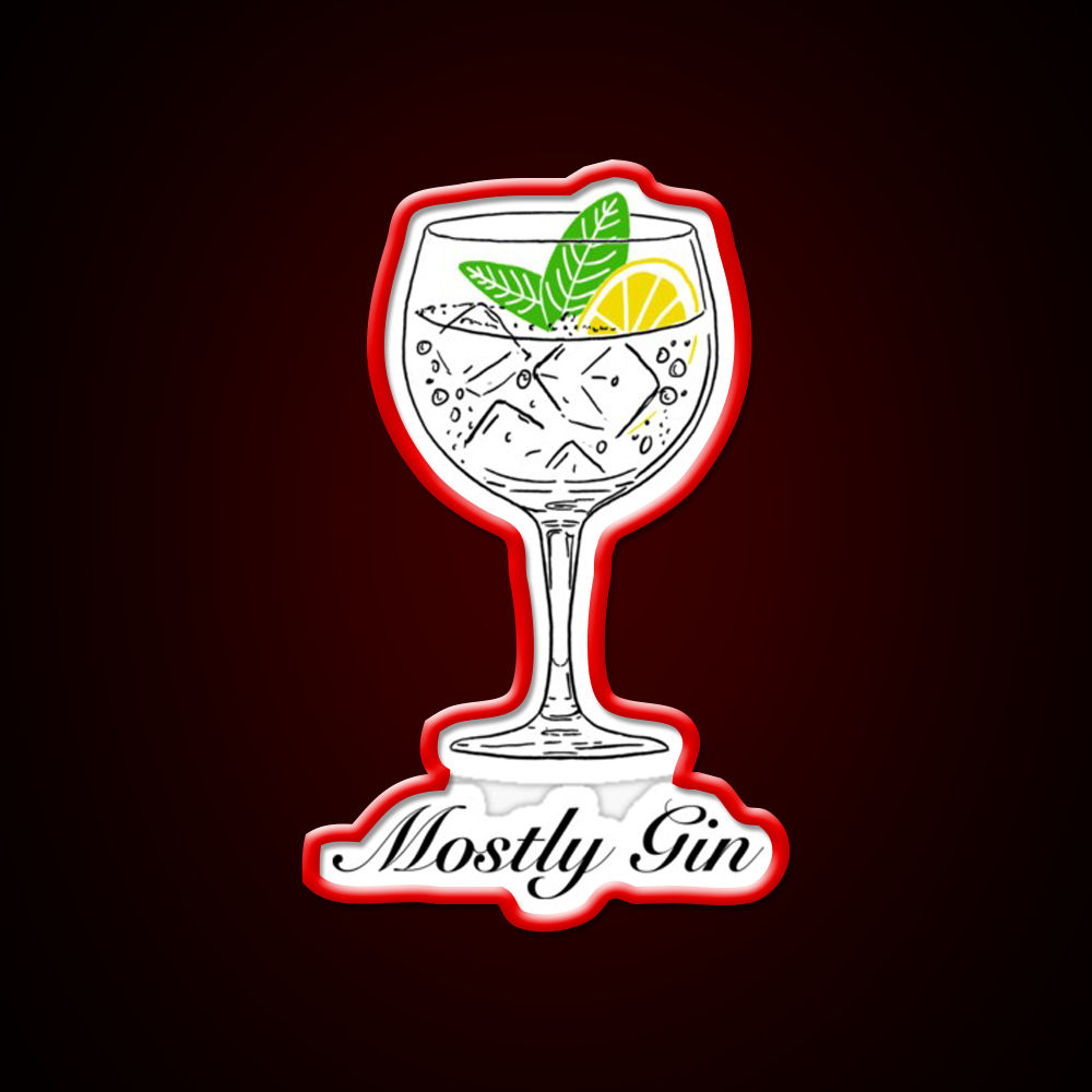 Mostly Gin Cocktail Bar Decor Led Neon Sign Rgb Color - LED neon sign view 10