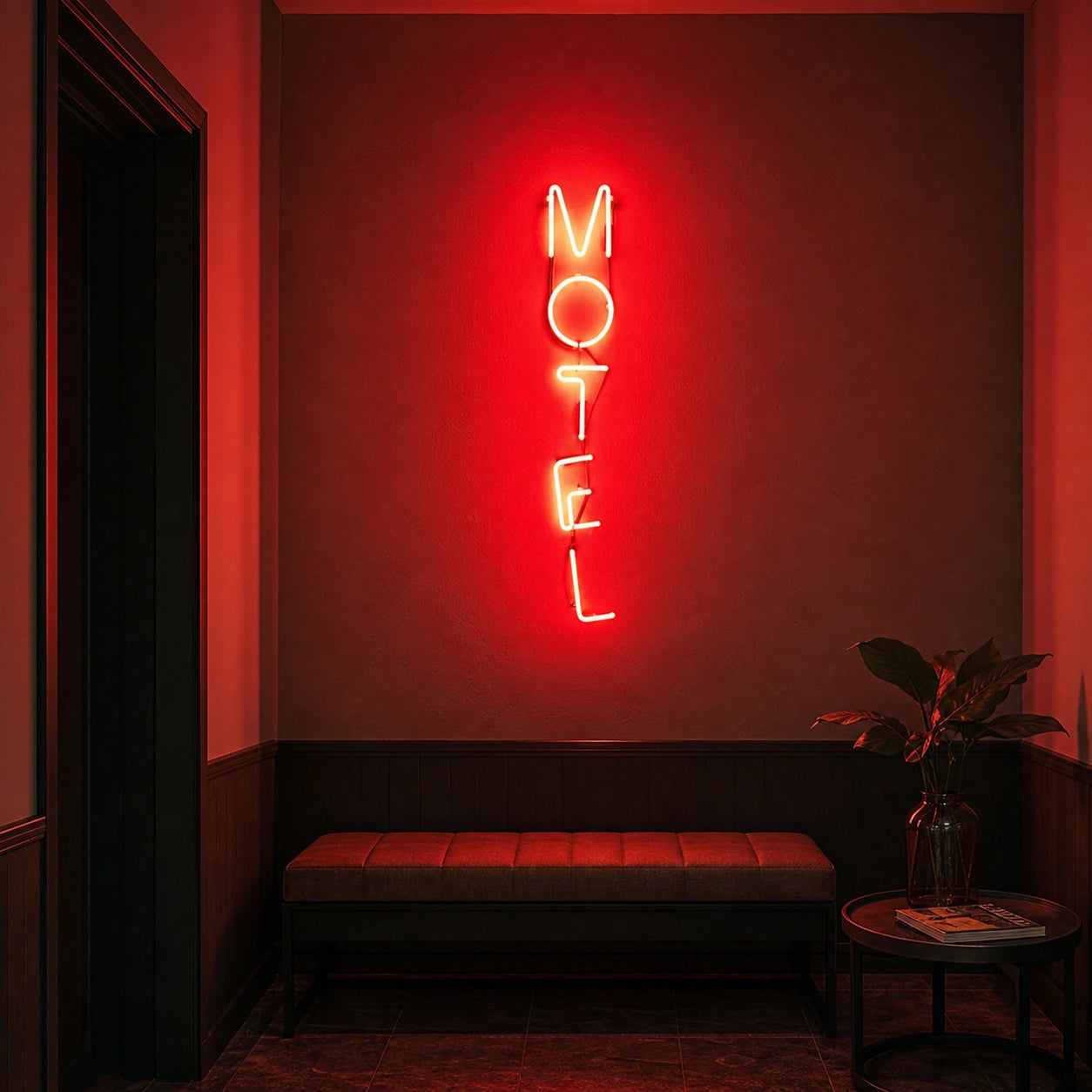 Motel Wall Decor LED Neon Sign Man Cave Neon Sign real lifestyle scene