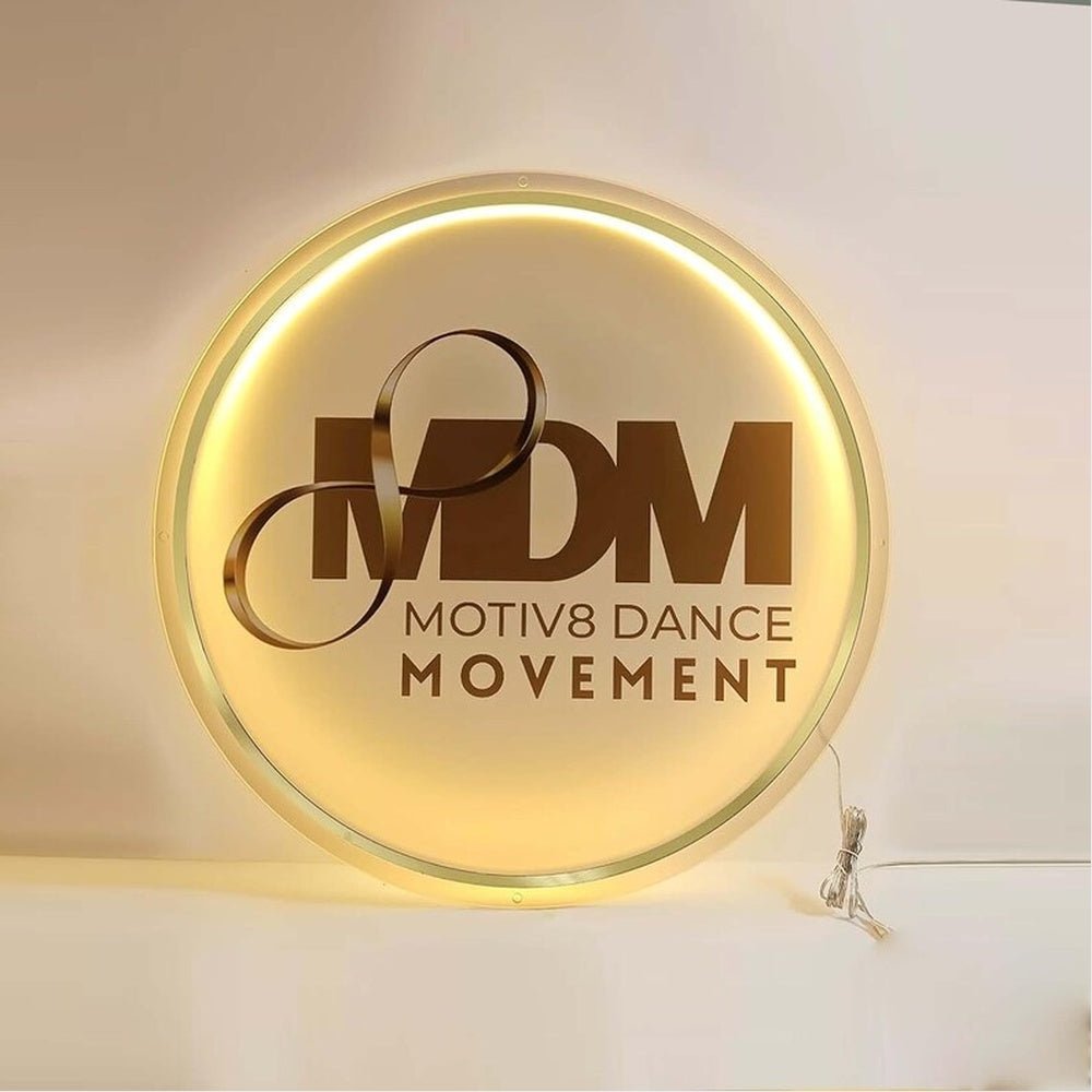 Motive Dance Movement Acrylic Business Logo Sign - Shineneon