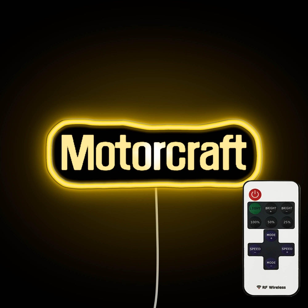 Motorcraft Logo Neon Sign - Custom LED neon sign front view
