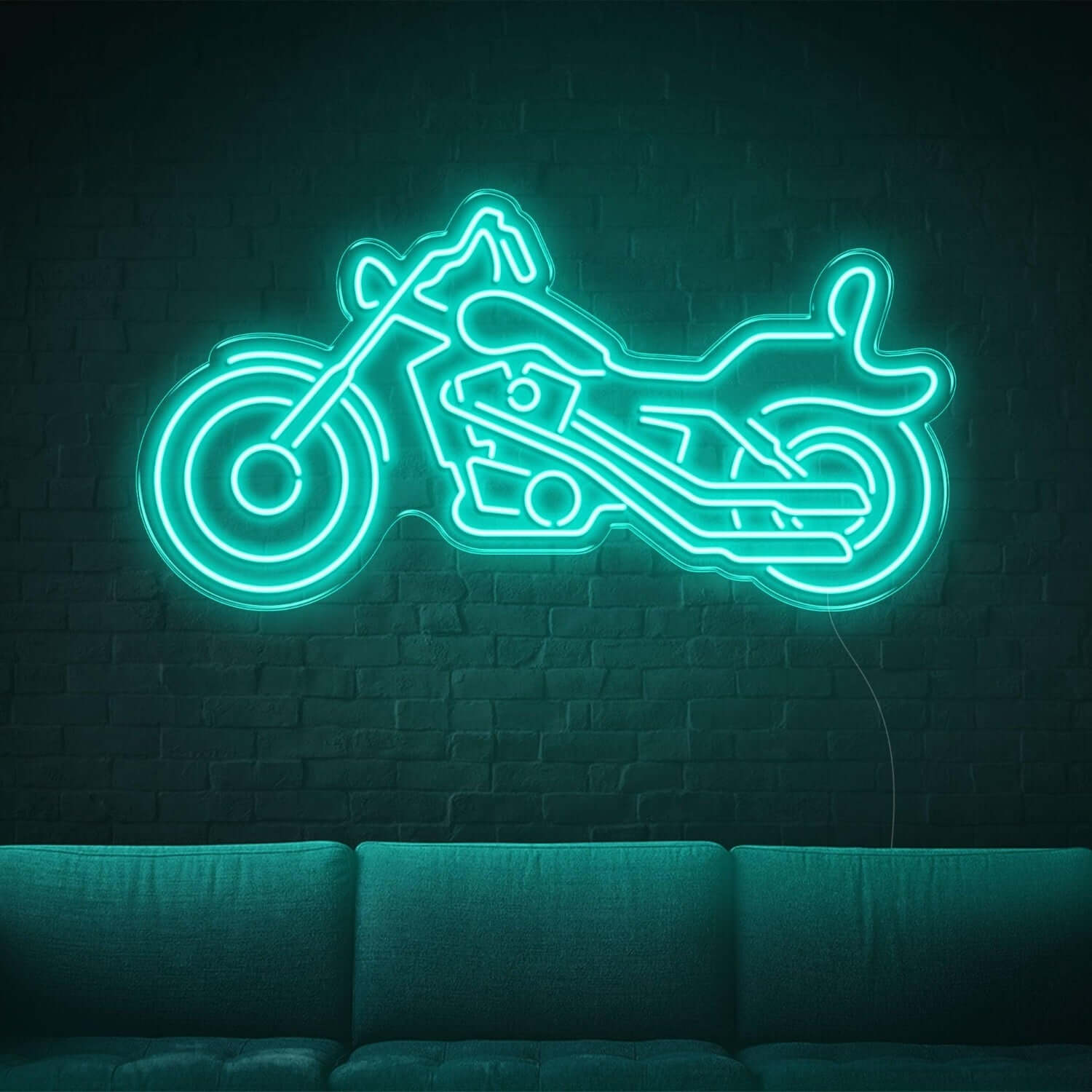 Motorcycle Silhouette Amber Led Neon Sign For Industrial Wall Décor | Shineneon