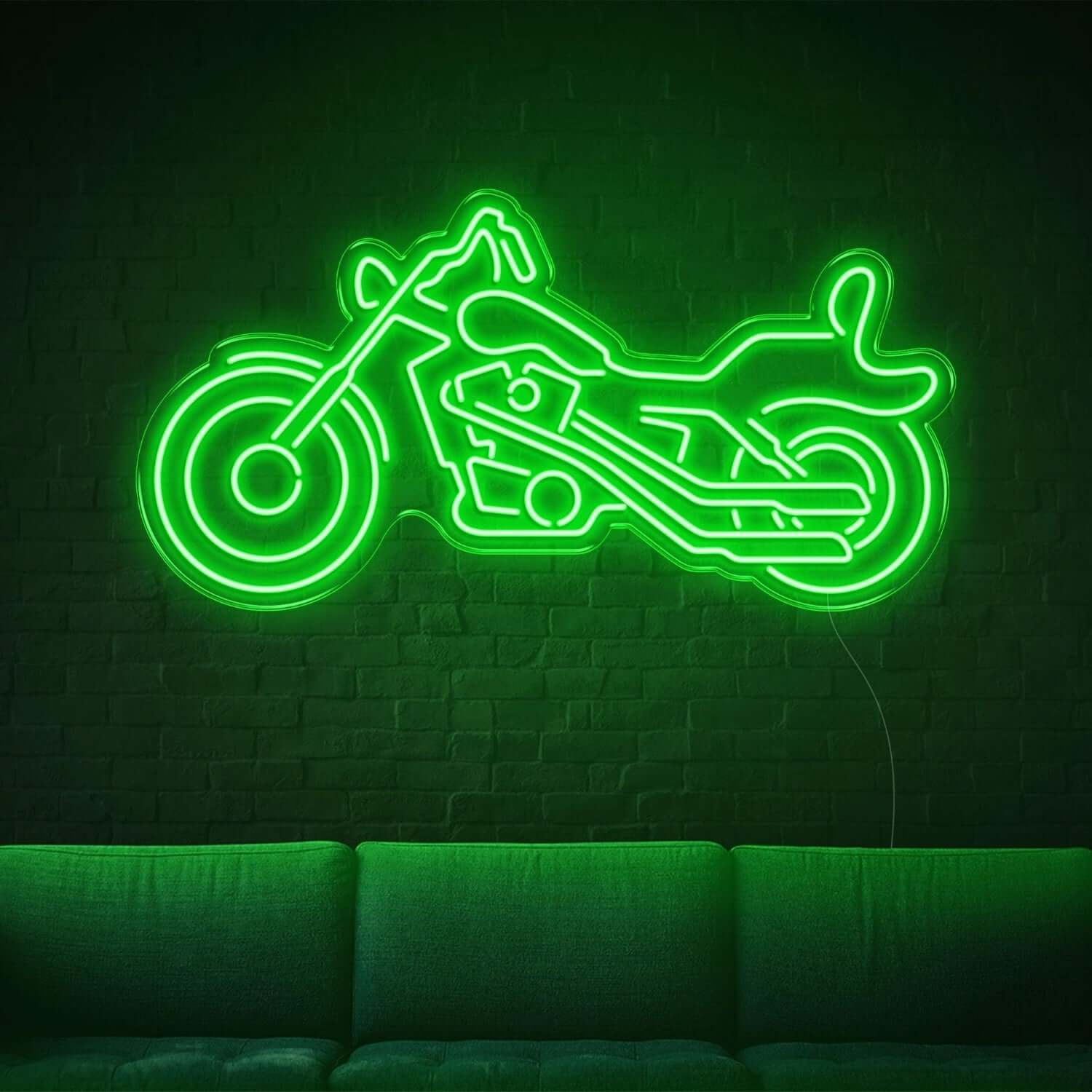Motorcycle Silhouette Amber Led Neon Sign For Industrial Wall Décor | Shineneon