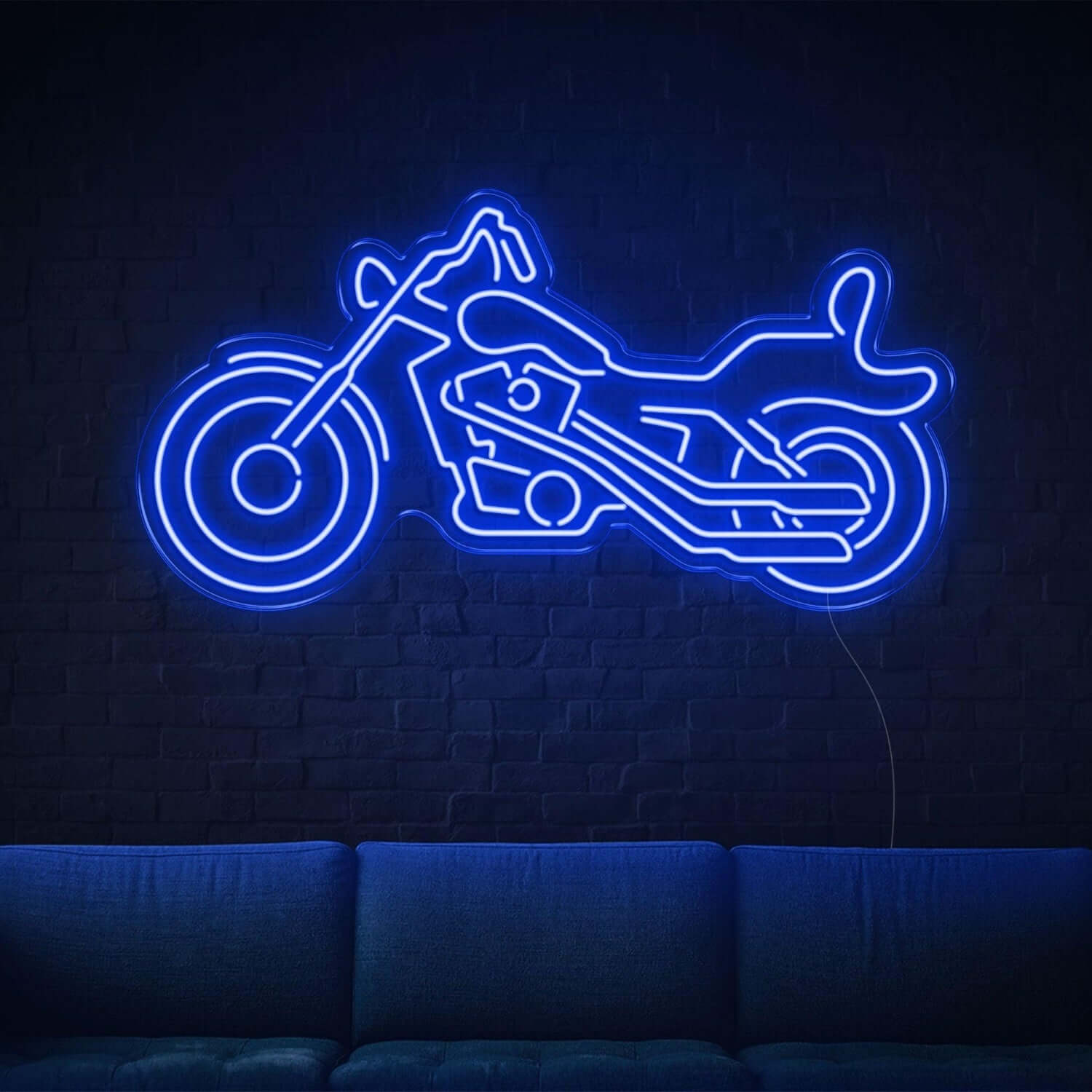 Motorcycle Silhouette Amber Led Neon Sign For Industrial Wall Décor - Shineneon