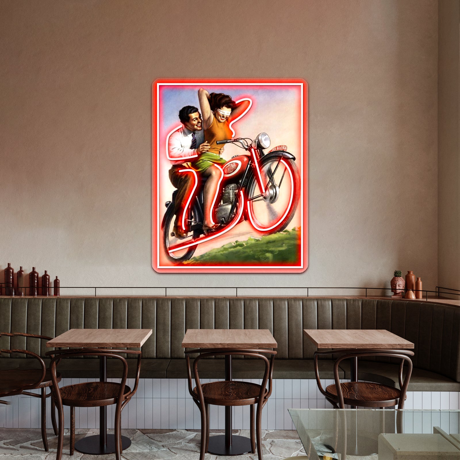 Motorcycle Thrill Ride Artwork Neon Sign Led | Shineneon