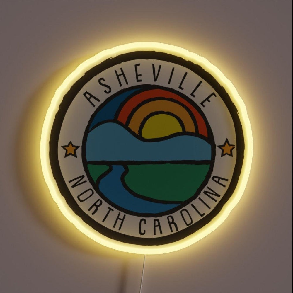 Mountain Circle Asheville Nc Rgb Led Neon Sign