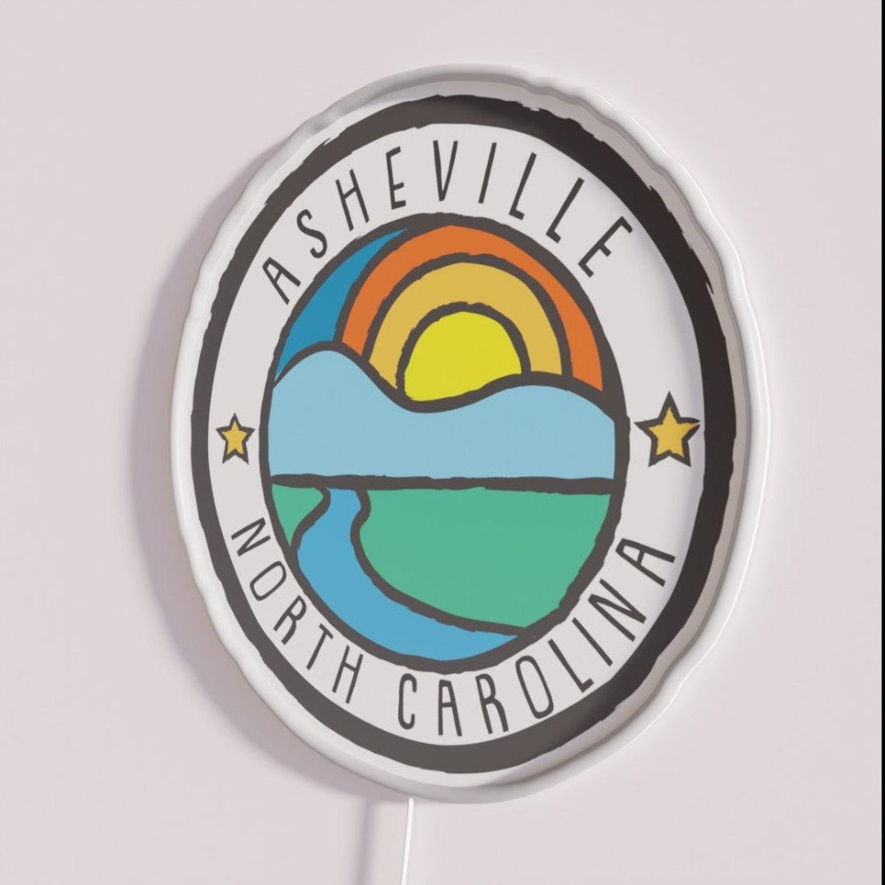 Mountain Circle Asheville Nc Rgb Led Neon Sign