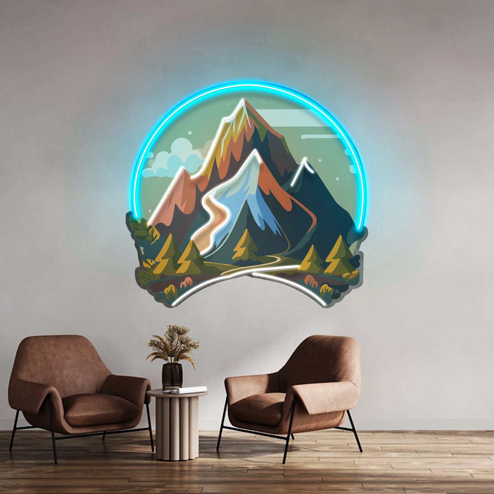 Mountain Landscape Led Neon Sign Light Custom Led Signs - Shineneon