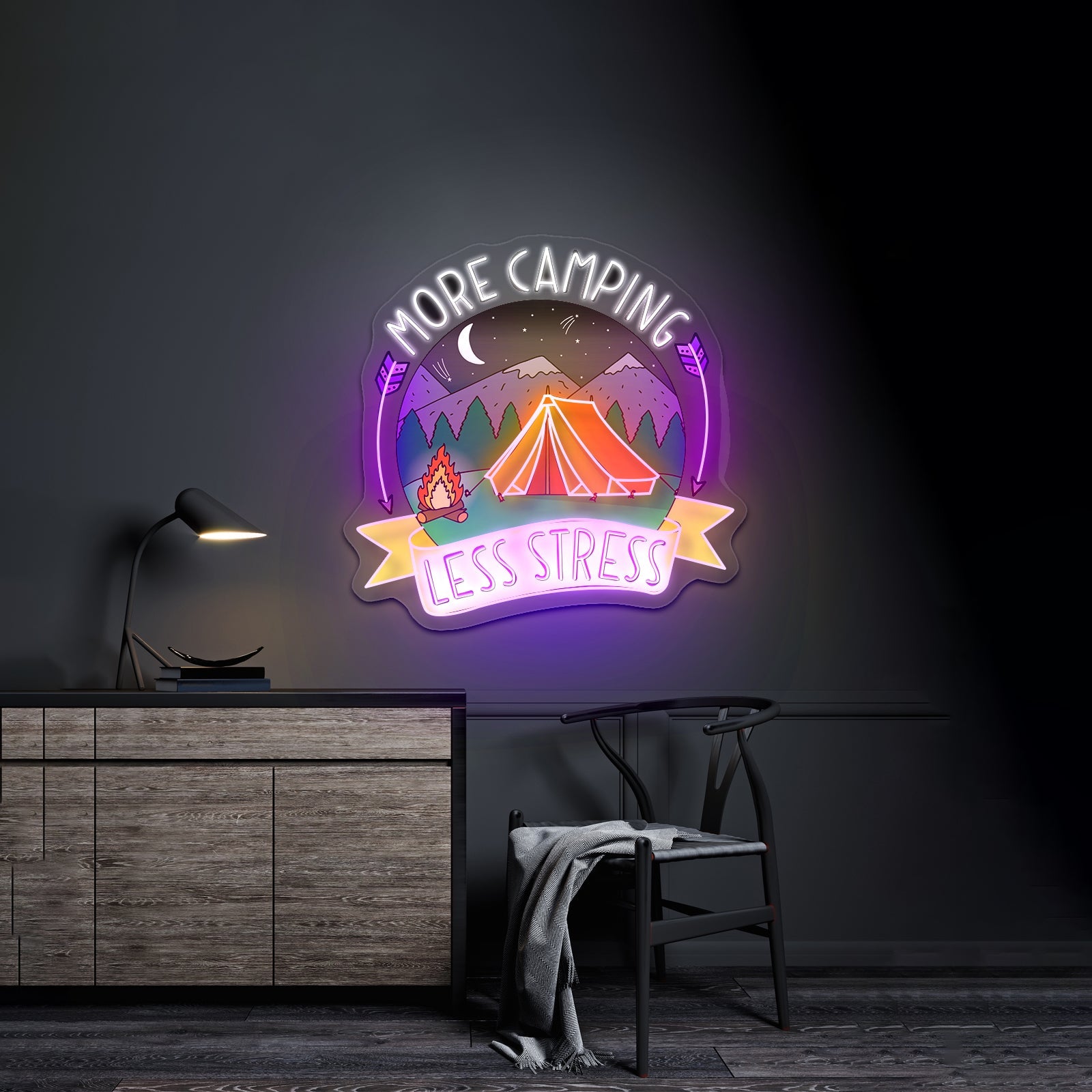 Mountain Landscape Led Neon Sign Light Custom Led Signs - Shineneon
