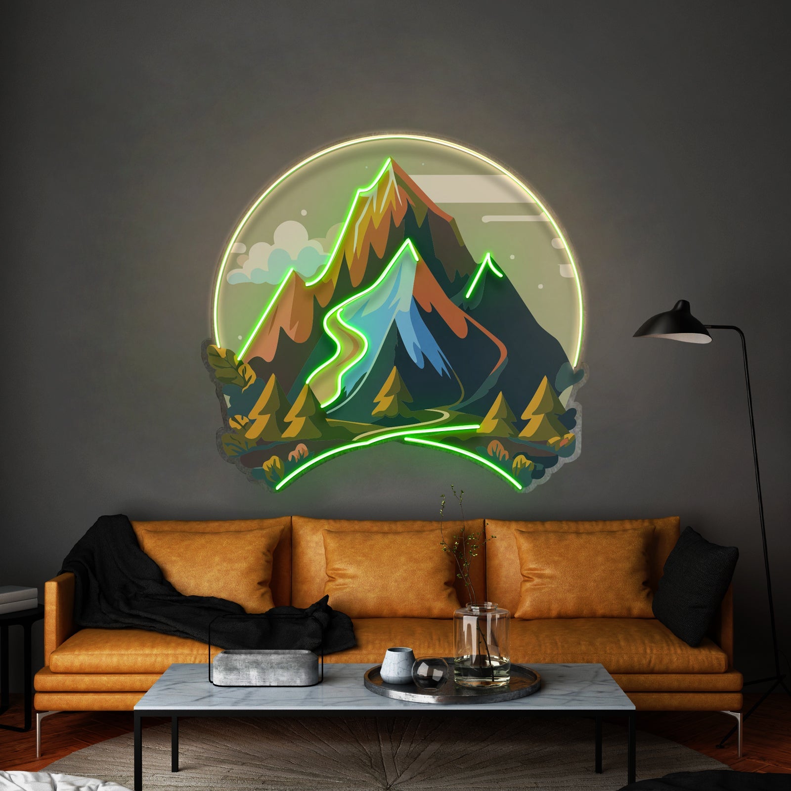 Mountain Landscape Led Neon Sign Light Custom Led Signs - Shineneon