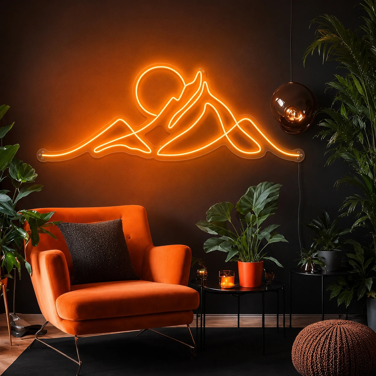Mountain Lounge Line Neon Sign LED Neon Sign high-converting product image