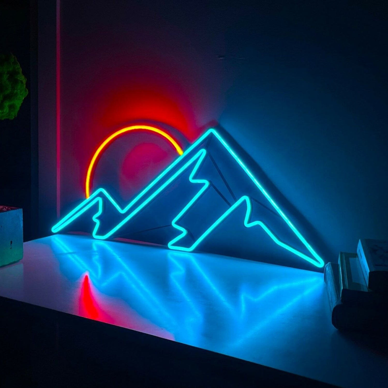 Mountain Neon Wall Art Bedroom Led Neon Sign - Shineneon