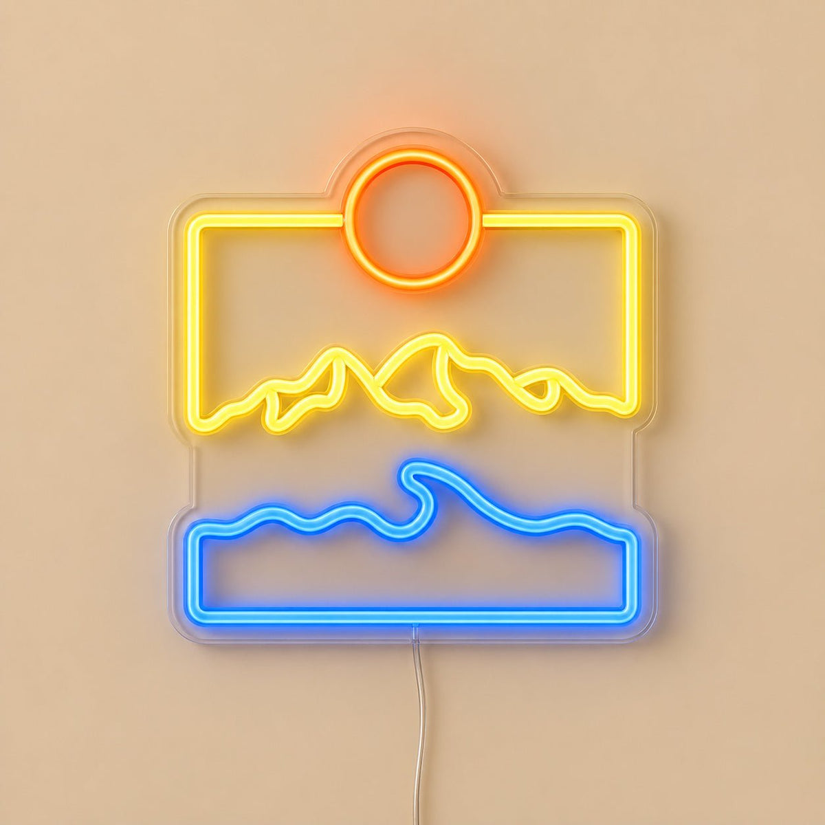 Mountain Ocean Landscape LED Neon Sign - Shineneon