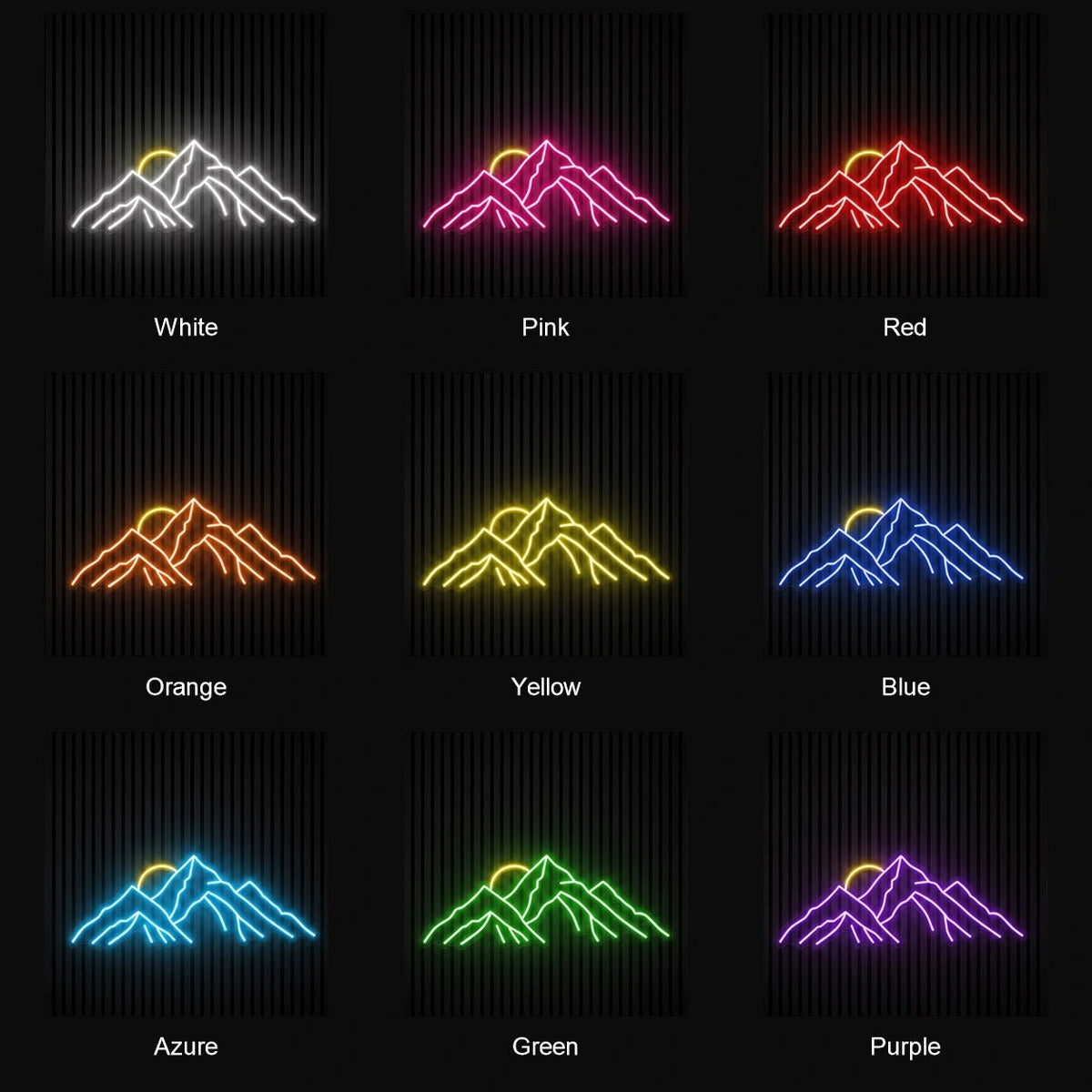 Mountain Range And Sun LED Neon Sign - Shineneon