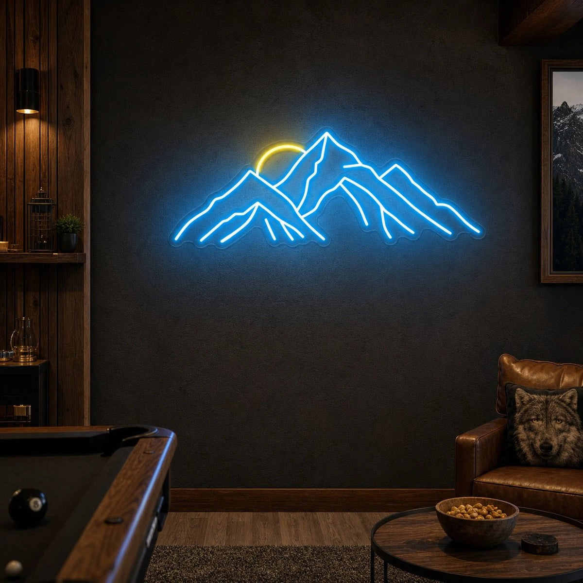 Mountain Range And Sun LED Neon Sign - Shineneon