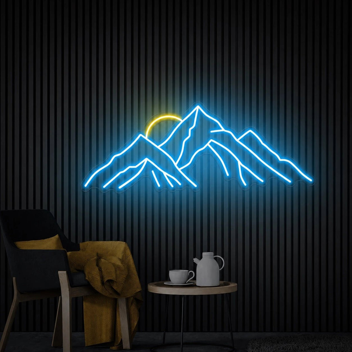 Mountain Range And Sun LED Neon Sign - Shineneon