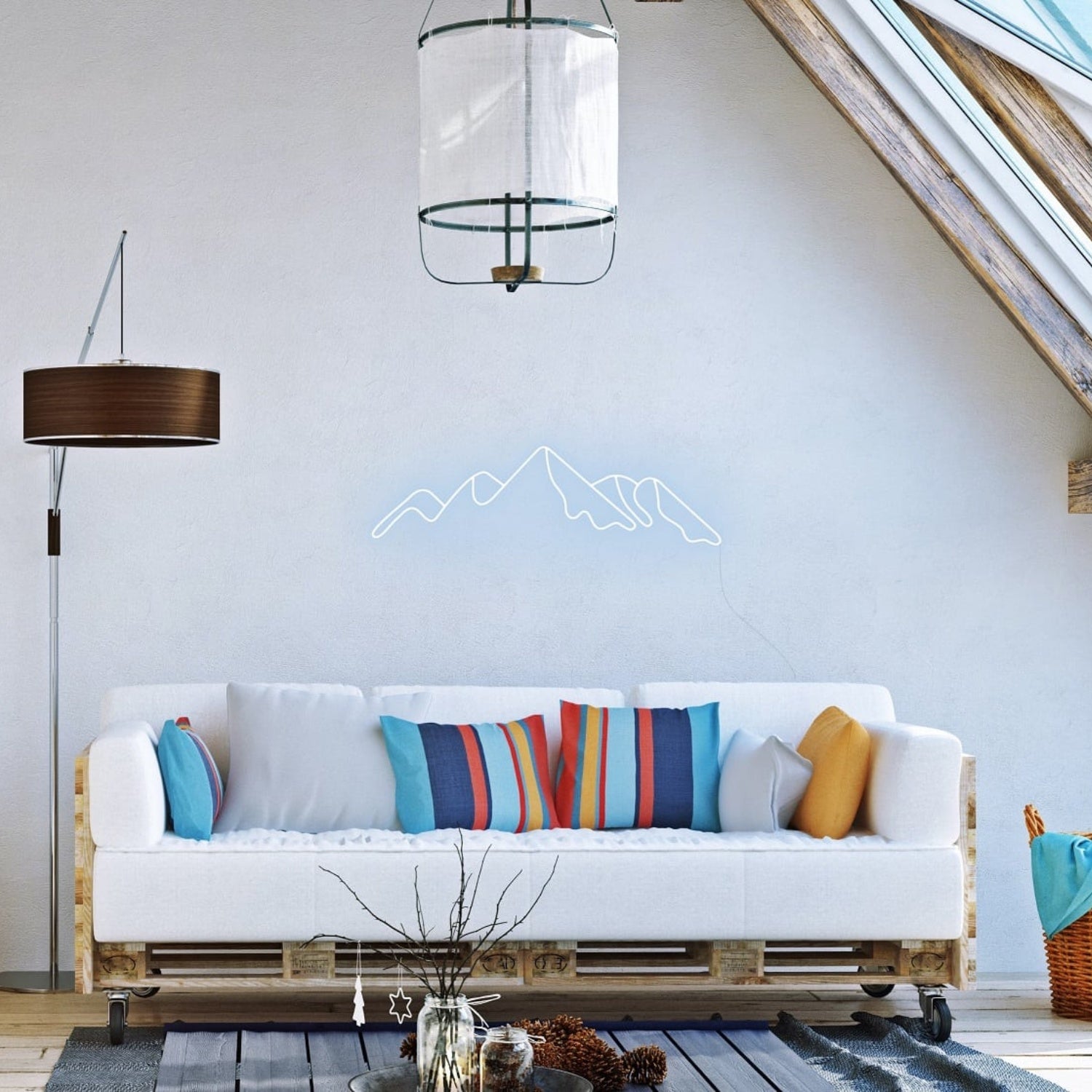 Mountain Skyline Led Neon Sign Wall Art | Shineneon