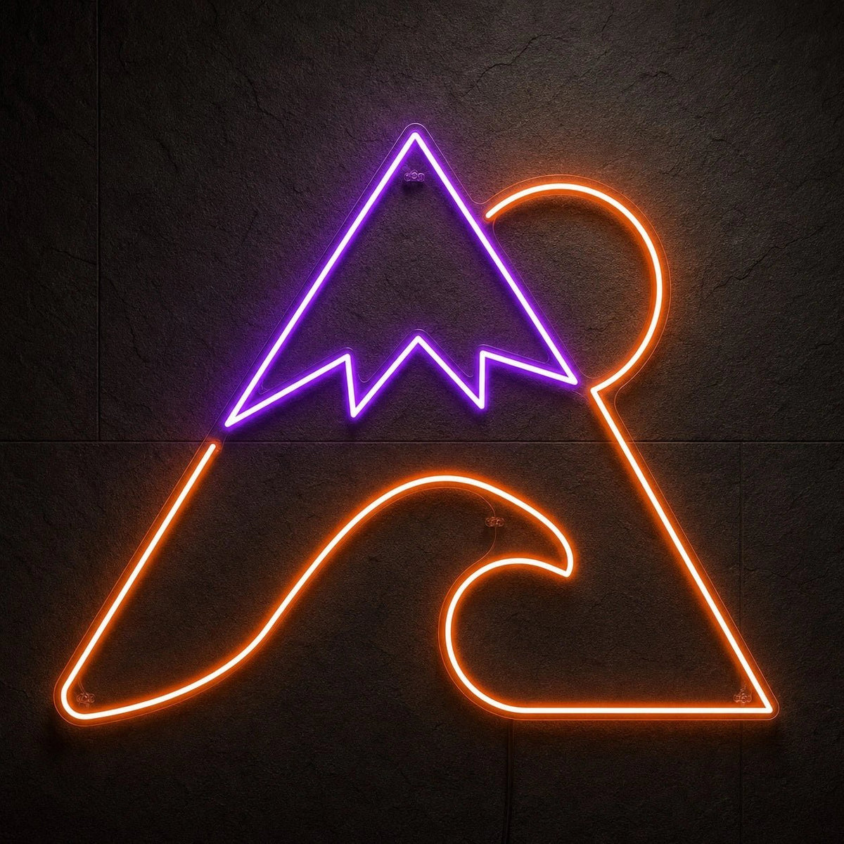 Mountain Sun And Curling Wave LED Neon Sign - Shineneon