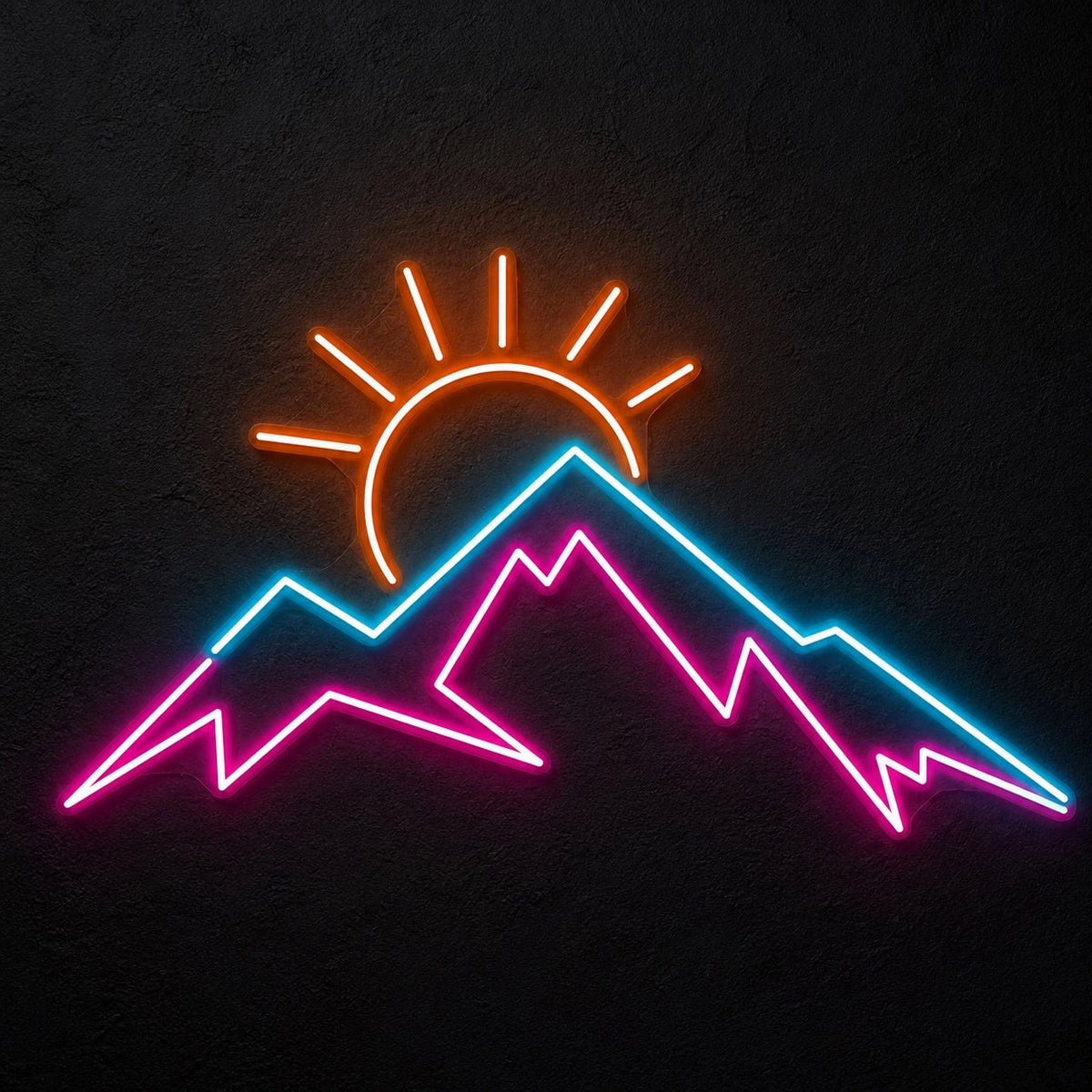 Mountain Sunrise Peaks LED Neon Sign - Shineneon