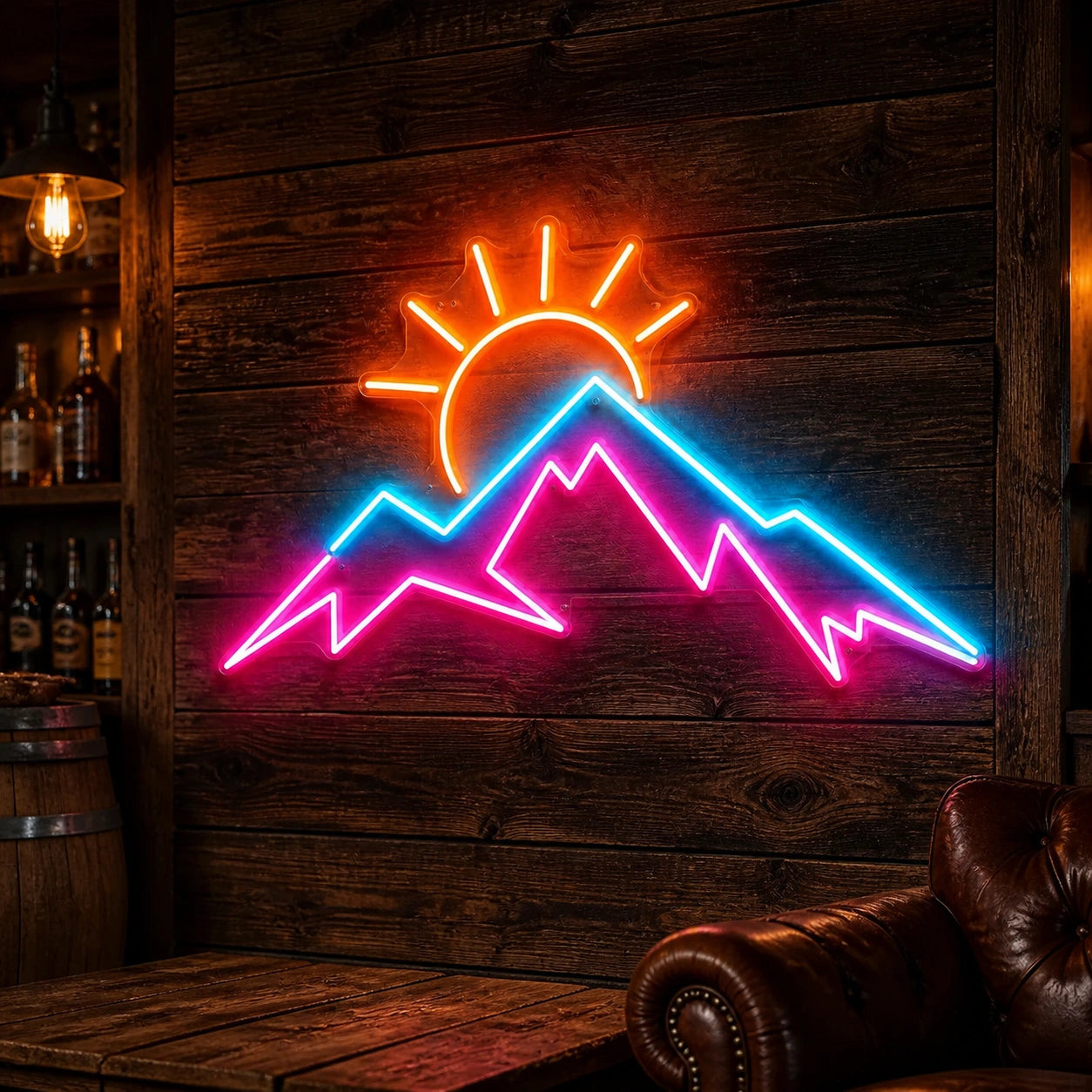 Mountain Sunrise Vintage LED Neon Sign high-converting product image
